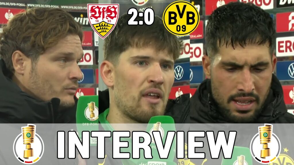 Nach Pokal Aus: Dortmunds Terzic, Kobel & Can im Interview im Interview | Stuttgart 2:0 Dortmund