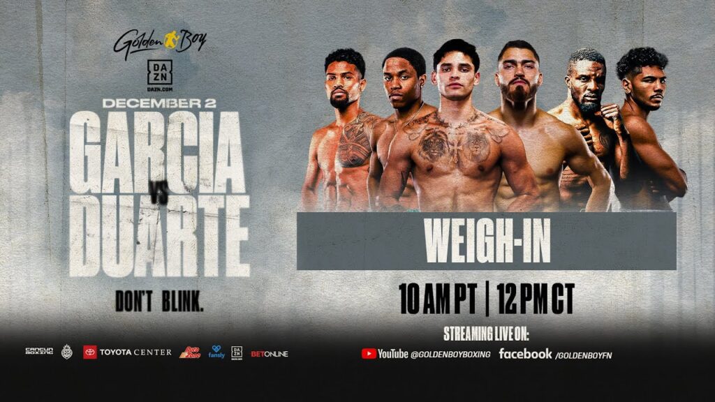 RYAN GARCIA VS. OSCAR DUARTE WEIGH-IN