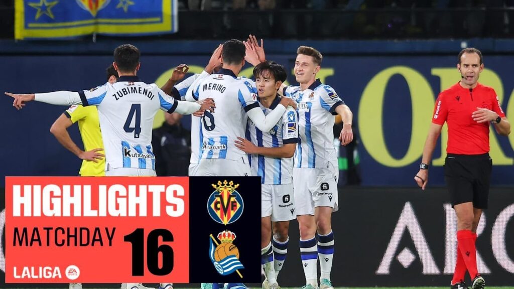 Golo de Takefusa Kubo | Villarreal vs Real Sociedad 0-3 Resumen y Goles | LaLiga 2023/24