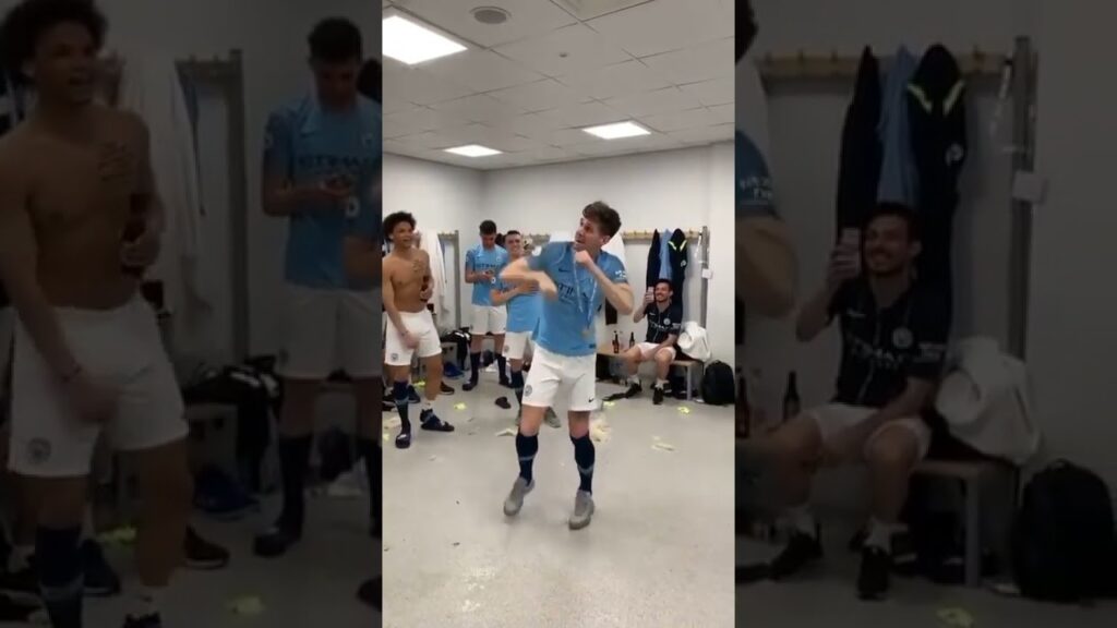 john stones dancing after manchester city won premier league