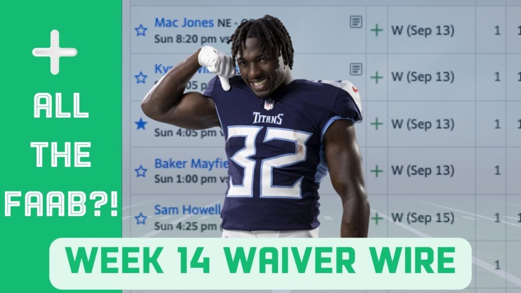 Top Week 14 Waiver Wire Pickups & FAAB + Fantasy Playoffs Strategy ft. Ezekiel Elliott, Tyjae Spears