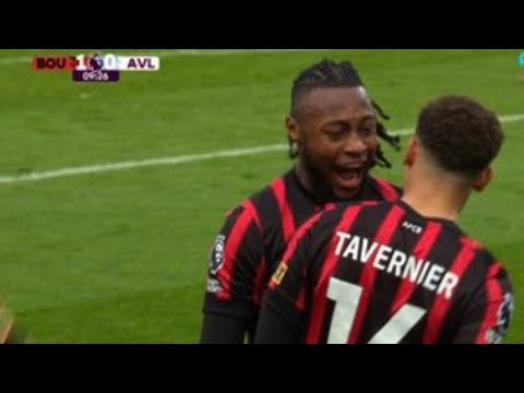 Antoine Semenyo Goal, Bournemouth vs Aston Villa 2-2 | All Goals and Extended Highlights.