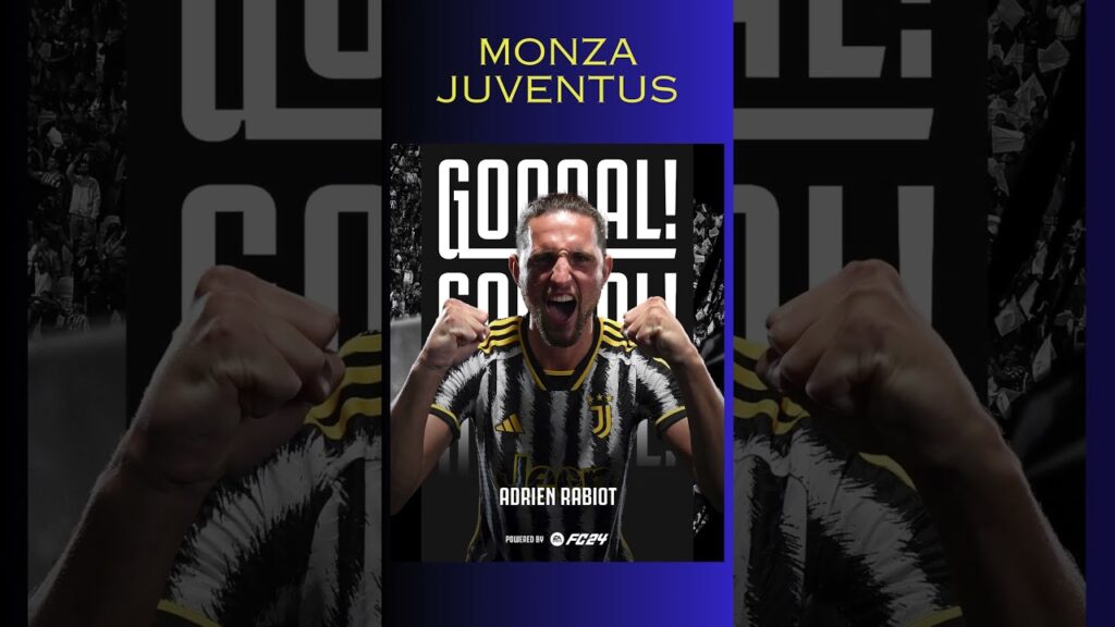 Football Serie A Monza vs Juventus Adrien Rabiot scores #shorts