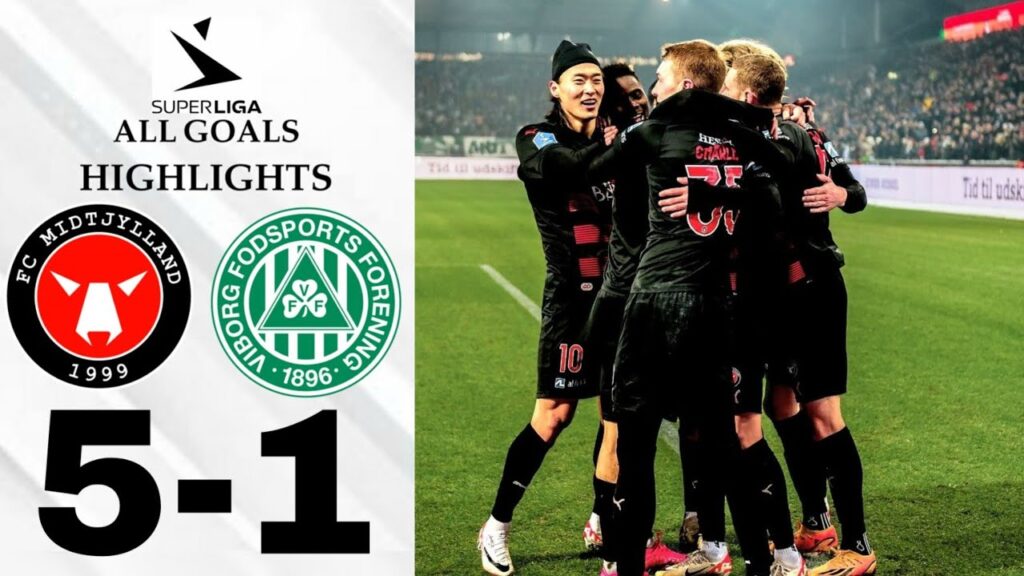 Midtjylland vs Viborg 5-1 DANMARK SUPERLIGA 23/24 Gue-Sung Cho Doel 조규성 골