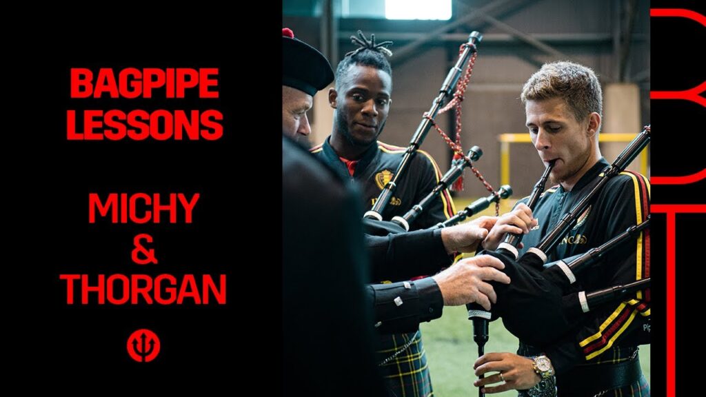 #REDDEVILS | Bagpipe lessons with Batshuayi and Hazard #REDDEVILS | Bagpipe lessons with Batshuayi and Hazard