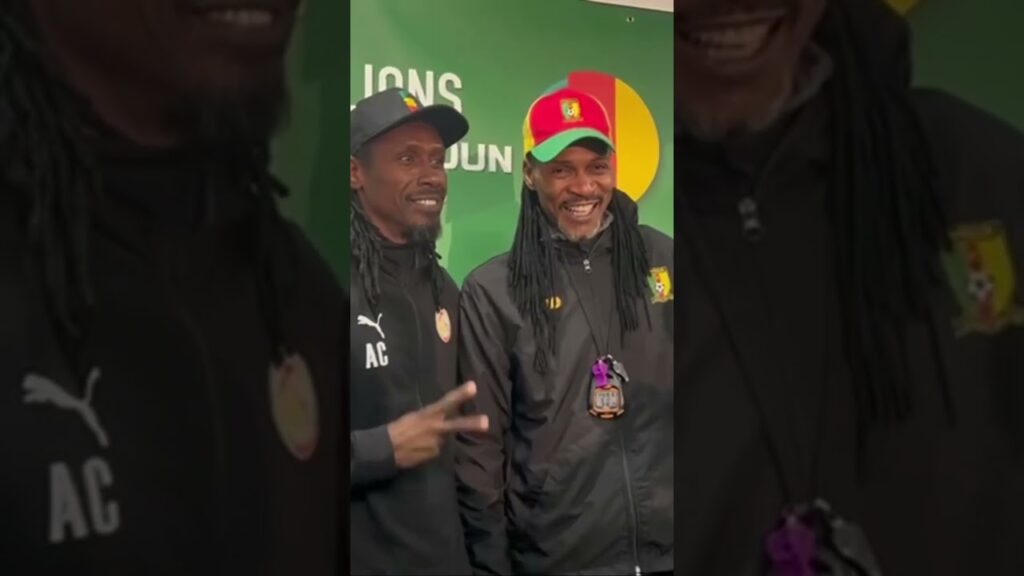 Aliou Cissé 🇸🇳 Rigobert Song 🇨🇲 #retrouvailles de #lions 🦁
