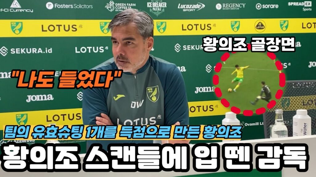 노리치 황의조 원샷 원킬! 그의 스캔들에 입을 열었던 노리치 감독?