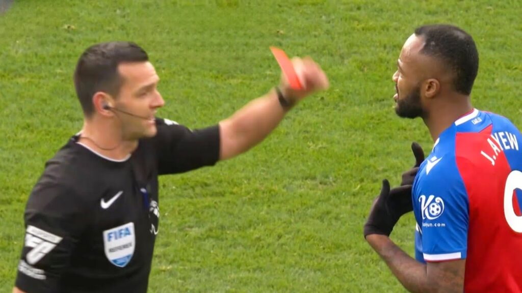 Jordan Ayew Red Card vs Liverpool, Crystal Palace vs Liverpool, Premiere League