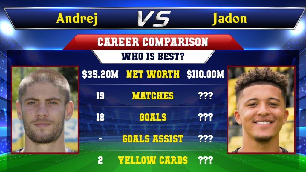 Andrej Kramaric VS Jadon Sancho Football Stats
