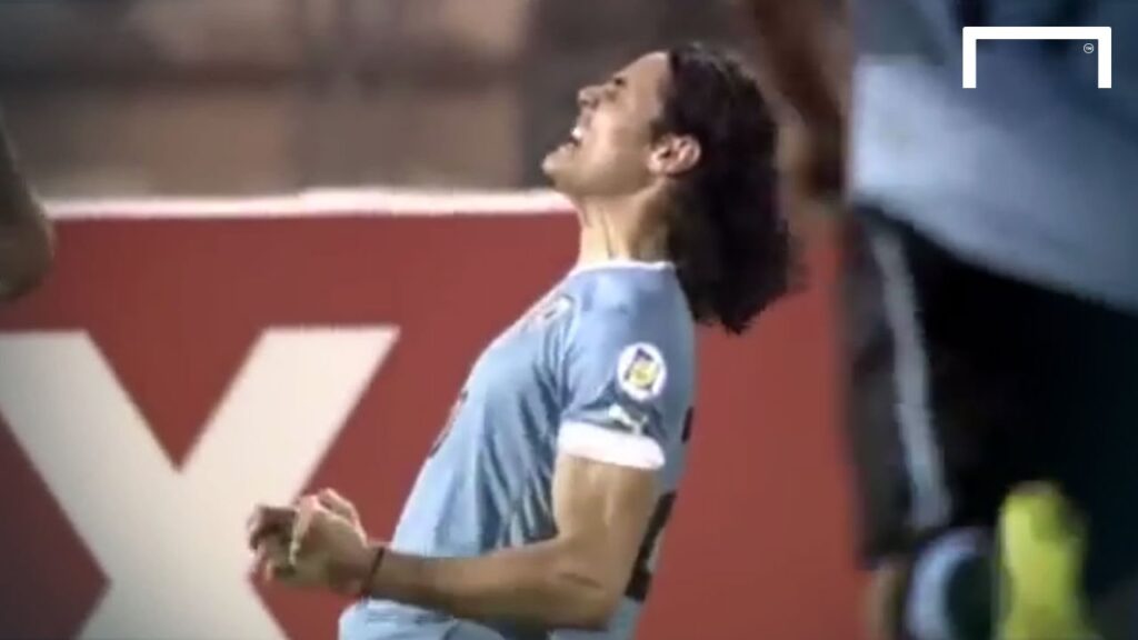 Edinson Cavani's magical free-kick - Jordan v Uruguay