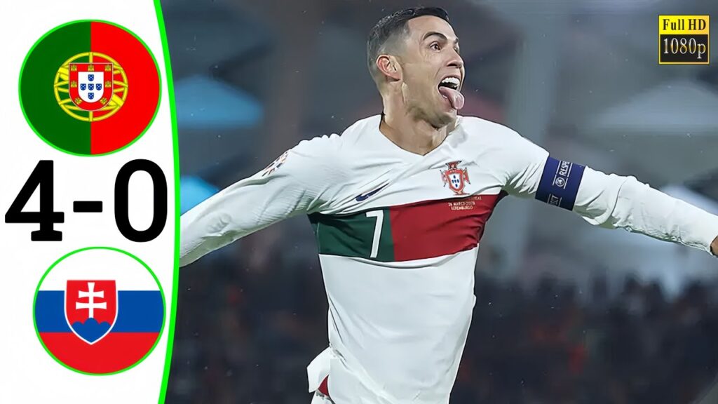 Portugal vs Slovakia 4-0 | Ronaldo Brace EURO 2024 Qualifier Highlight & Goals • Portugal tadi malam
