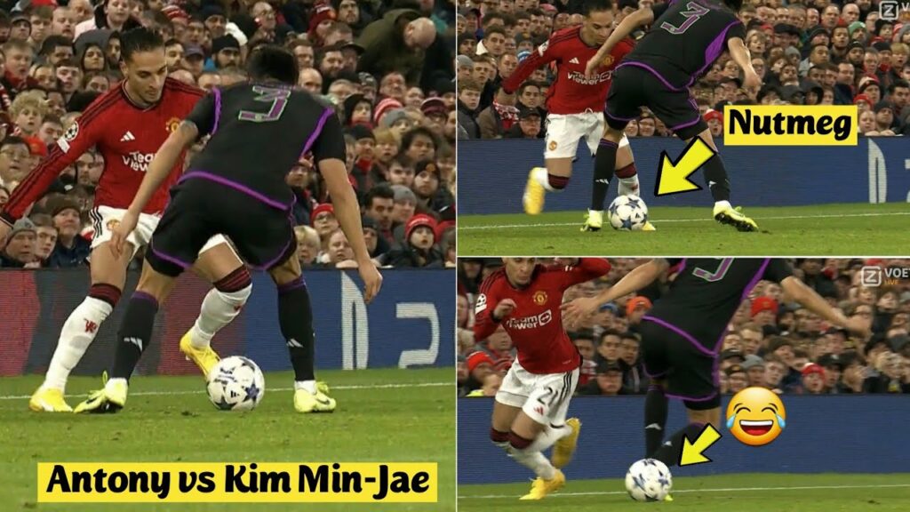 😂 Antony Nutmegged Kim Min-Jae During Manchester United vs Bayern Munich