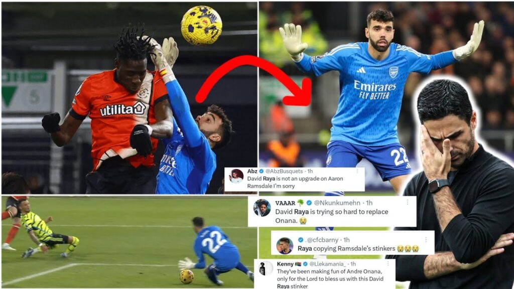 🤣🤣 Football fans funny reactions to David Raya's poor mistakes against Luton town | Aaron Ramsdale