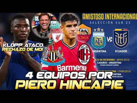 4 GIGANTES DE EUROPA por PIERO HINCAPIÉ! KLOPP ATACÓ el RECHAZO de MOISÉS CAICEDO al LIVERPOOL!