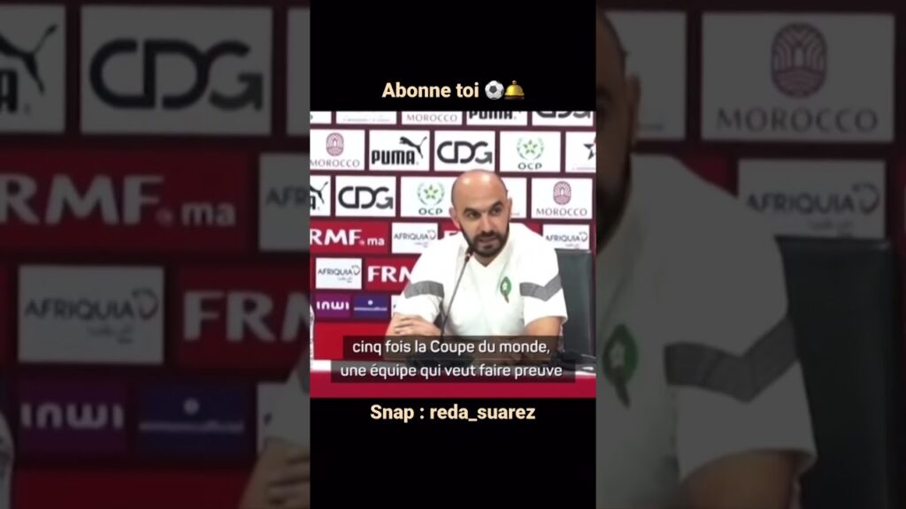 Maroc -Brésil Walid Regragui Montrer que notre parcours à la Coupe du Monde n'était pas une surprise