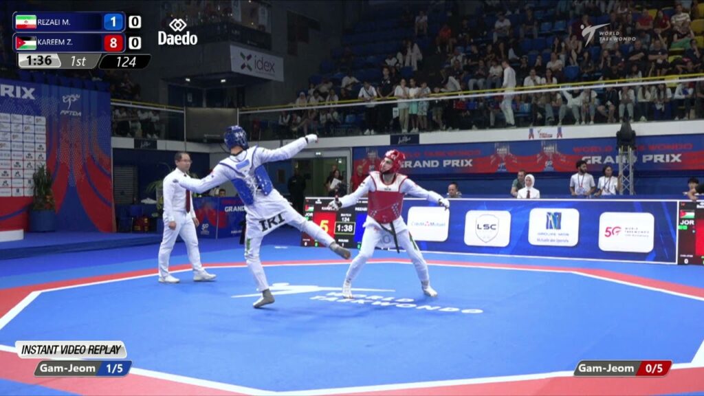 124 Round of 16 MEN M  68KG IRI REZAEI M  JOR KAREEM Z