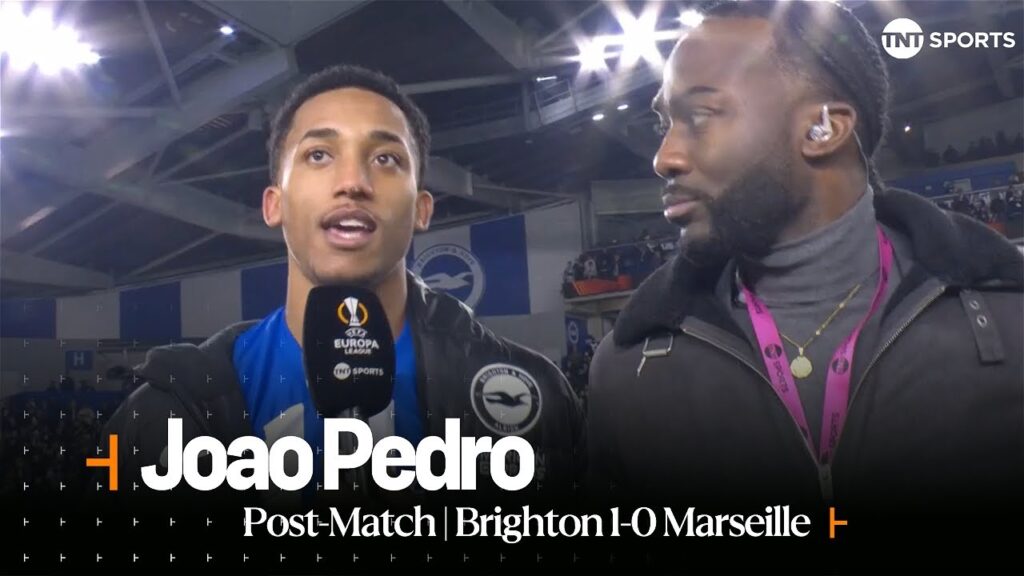 "THIS WIN IS FOR THEM" 💙 | Joao Pedro dedicates late #UEL winner to Brighton fans | Europa League