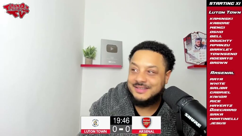 LUTON TOWN 0-1 ARSENAL | GABRIEL MARTINELLI TROOPZ GOAL REACTION