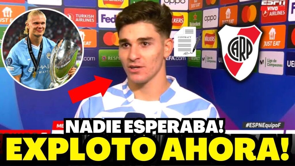 🚨JULIÁN ÁLVAREZ SALIDA DEL MANCHESTER CITY, Y SU NUEVO CLUB SE CONFIRMA! NOTICAS DEL RIVER PLATE HOY