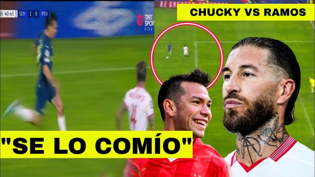 🔥CHUCKY LOZANO le GANA a SERGIO RAMOS en Champions League