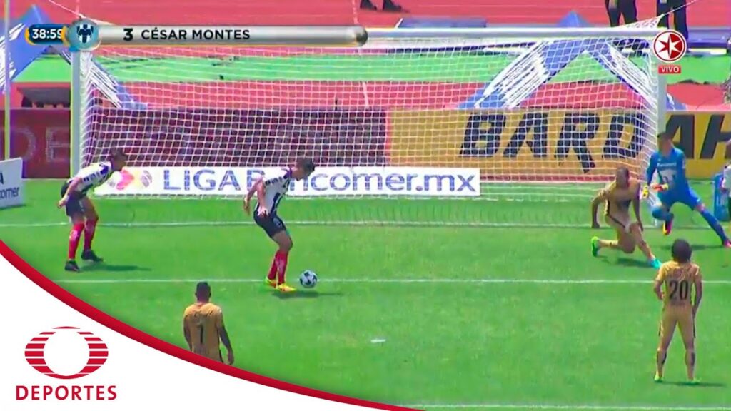 Gol de César Montes | Pumas 4 - 1 Monterrey | Jornada 6 - A16 | Televisa Deportes