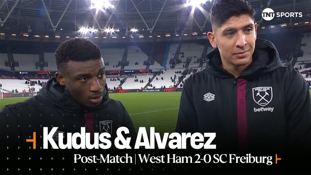 Mohammed Kudus & Edson Alvarez react after West Ham seal #UEL last 16 place ⚒️ | Europa League
