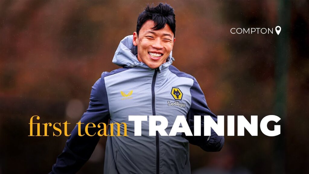 Hee Chan Hwang goes in goal! | Wolves first-team training ahead of West Ham trip