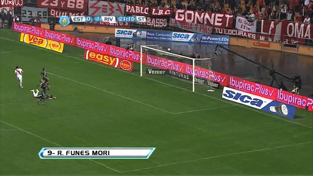 Fecha 2- Gol Rogelio Funes Mori- Estudiantes 0 River 2