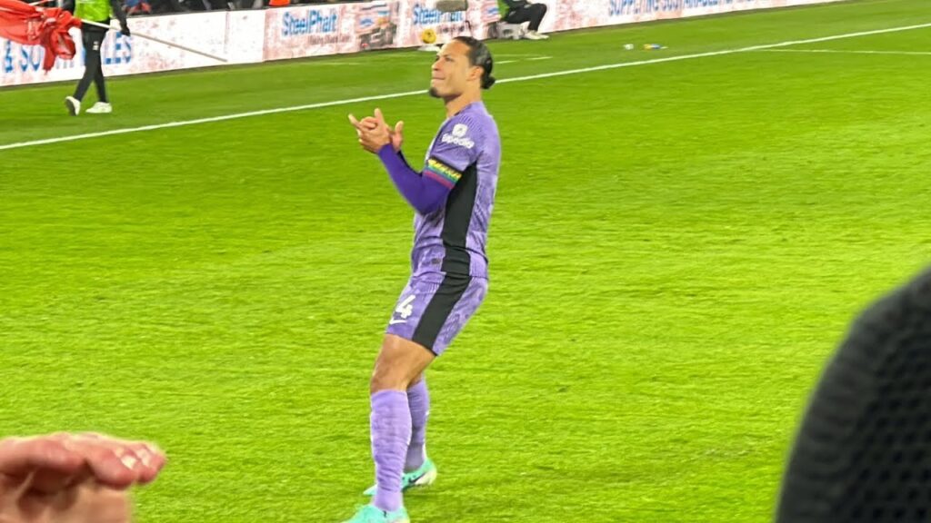 Liverpool Away End React To Virgil Van Dijk’s Goal Against Sheffield United