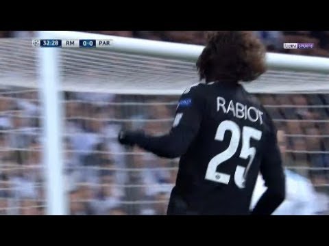 LDC Real Madrid VS PSG: But d'Adrien Rabiot (0-1) 14.02.2018