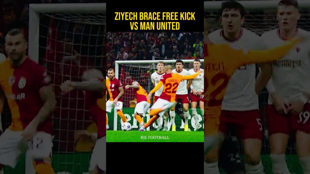 Ziyech amazing brace free kick vs Man United #shorts #short