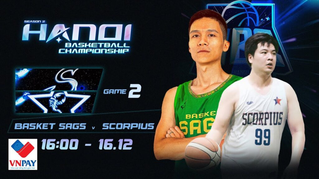 🔴Livestream: Basket SAGS - Scorpius | Giải Bóng Rổ Vô Địch Hà Nội 2023 (HBC 2023) by VNPay