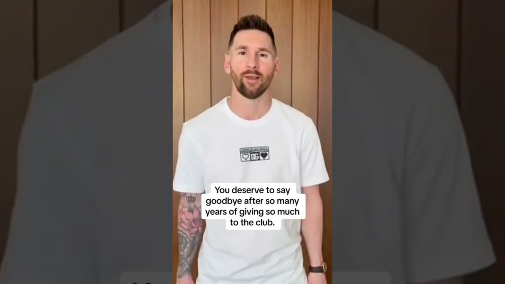 Messi’s farewell message to Sergio Busquets 🥺💙❤️ (via @fcbarcelona) #shorts
