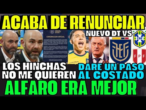 ÚLTIMO MINUTO FÉLIX SÁNCHEZ ACABA DE RENUNCIAR A ECUADOR TRAS DECISIÓN DE LA FEF DT NUEVO SORPRENDE