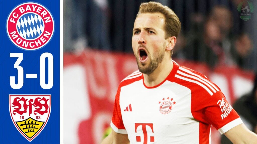 Bayern Munich vs Stuttgart 3-0 - All Goals & Highlights - Harry Kane 2 Goals