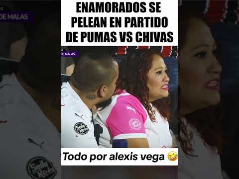Enamorados se PELEAN en partido de PUMAS vs CHIVAS todo por ALEXIS VEGA