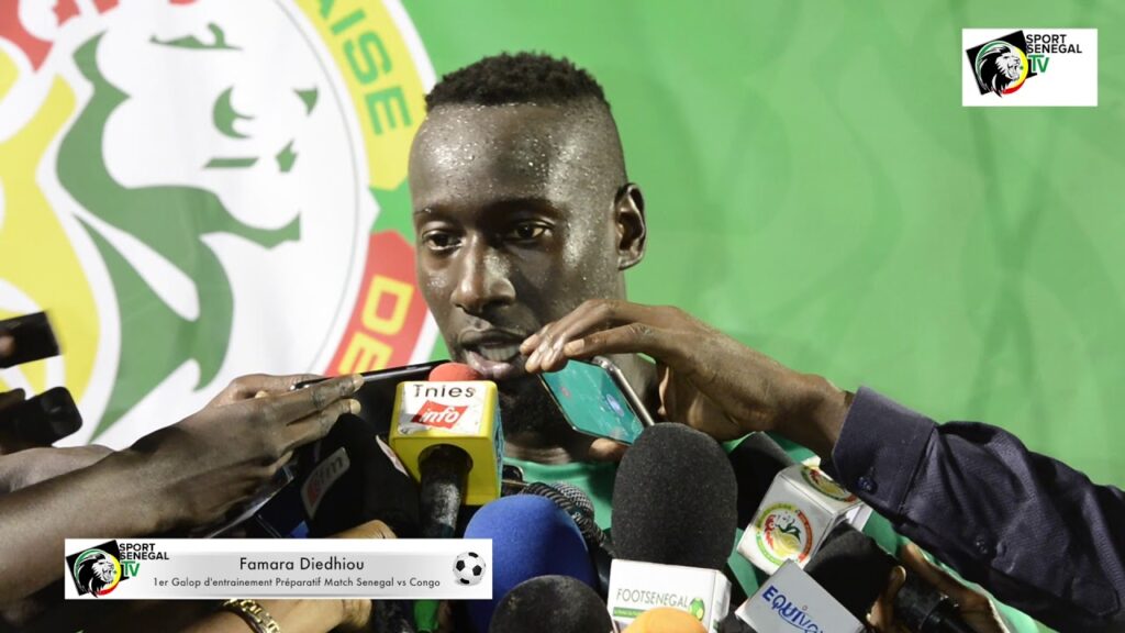 Réaction Famara Diedhiou - 1er Galop d'entrainement préparatif Match Senegal vs Congo