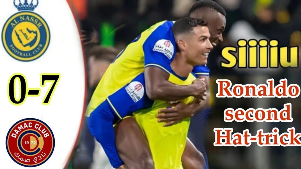 Al Nassr vs DAMAC   7 0  Cristiano Ronaldo Second Hattrick and 4 Assist  Highlights & All Goals 2023