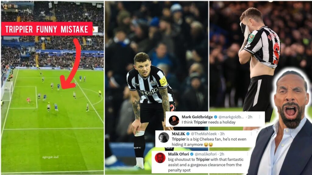 😡🤣 Newcastle fans Angry reactions to Kieran Trippier's funny mistake and penalty missed vs Chelsea