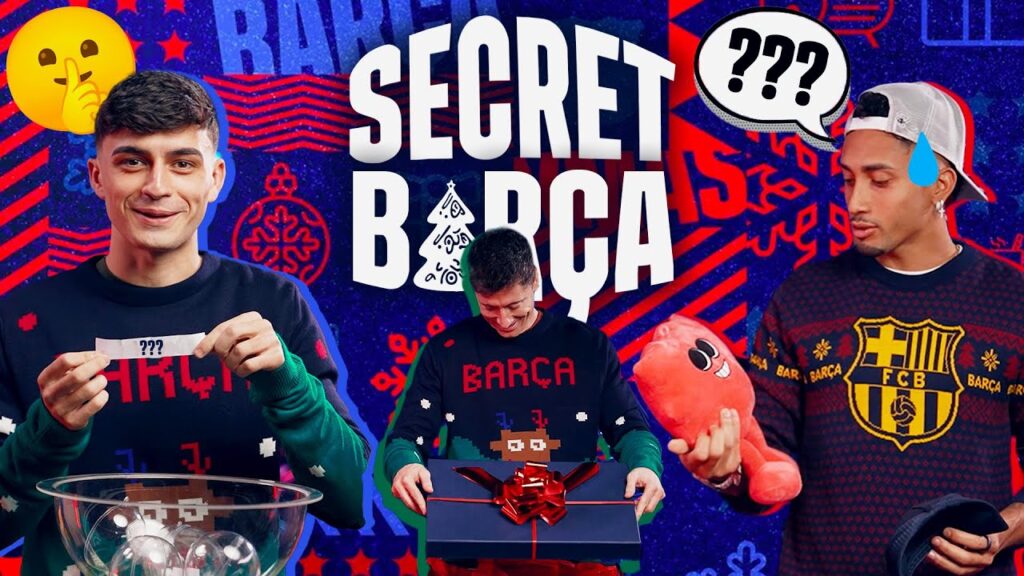 Can PEDRI, LEWY, RAPHINHA & ARAUJO guess their SECRET SANTA?? 🎁🎅 Can PEDRI, LEWY, RAPHINHA & ARAUJO guess their SECRET SANTA?? 🎁🎅