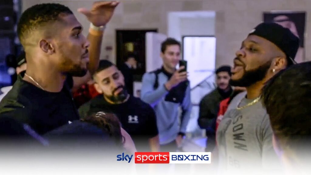 Anthony Joshua's HEATED clash with Jarrell Miller 😳