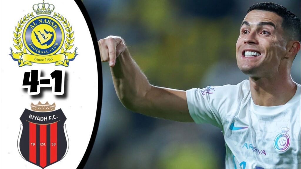 Christiano Ronaldo Goals assist Al Nassr vs Al Riyadh 4-1 Saudi Pro League 2023 Highlight All Goals