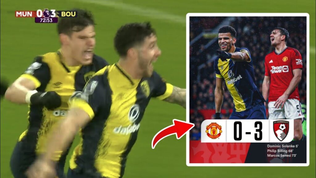 Manchester United beaten 3-0 at Old Trafford by Antoine Semenyo's Bournemouth and it's funny