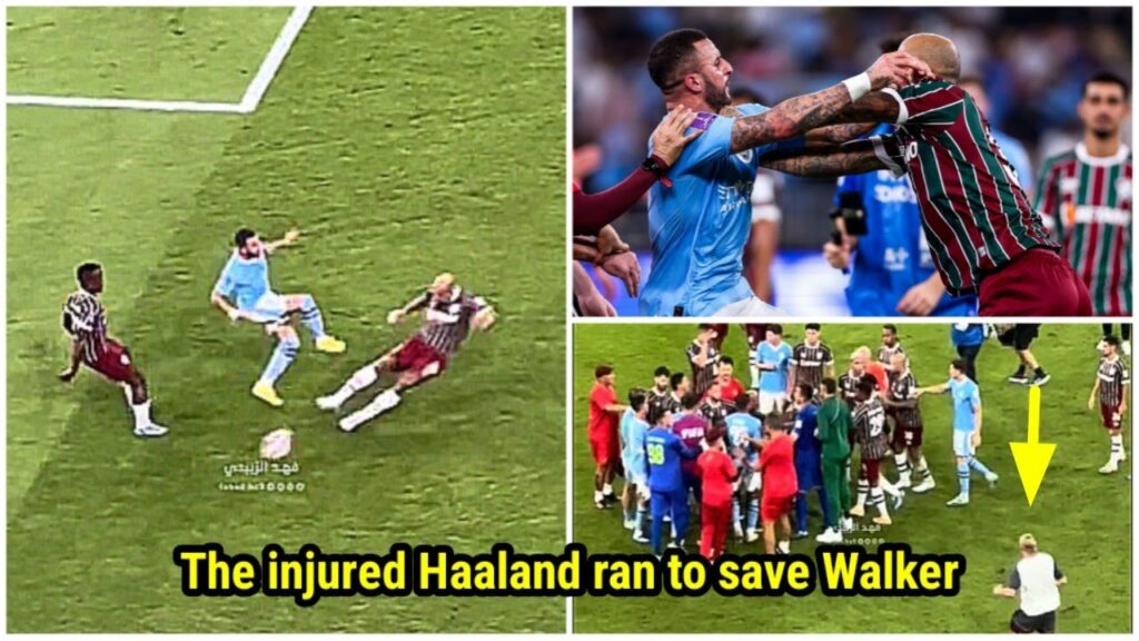 The moment Kyle Walker and Felipe Melo fight after full-time in the Club World Cup final 😄🔥 The moment Kyle Walker and Felipe Melo fight after full-time in the Club World Cup final 😄🔥