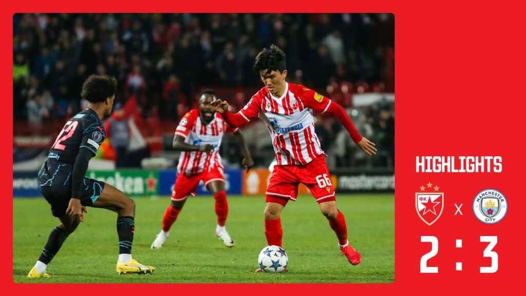 Crvena zvezda - Mančester Siti 2:3, highlights