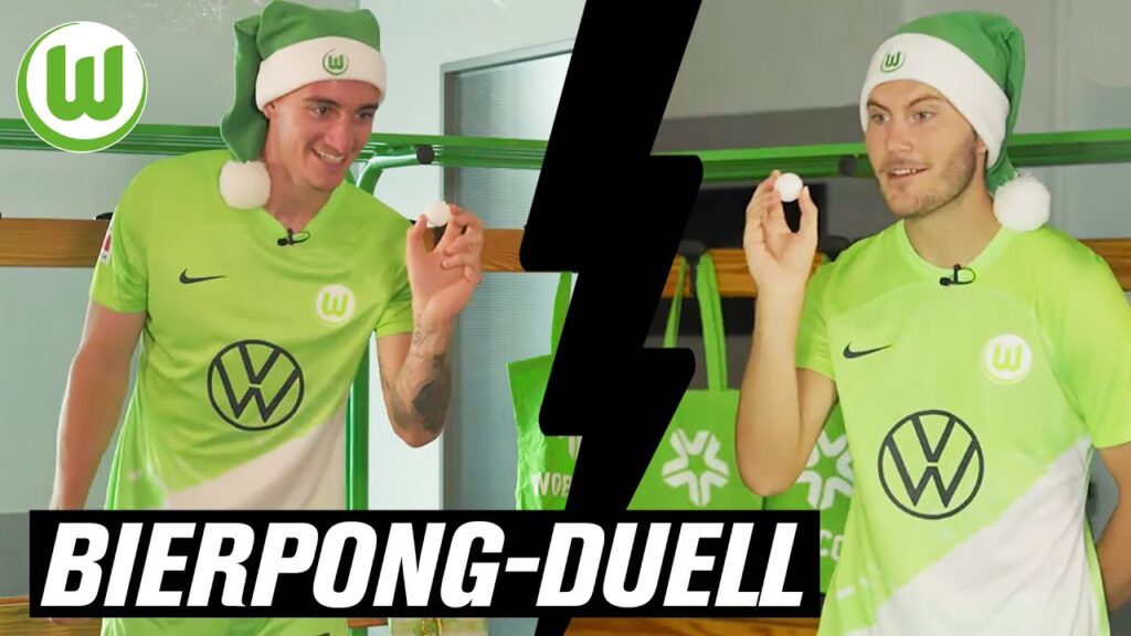 Wer bringt hier Erfahrung mit? 😏🍺 | Bierpong mit Wind & Zesiger | VfL-Adventskalender