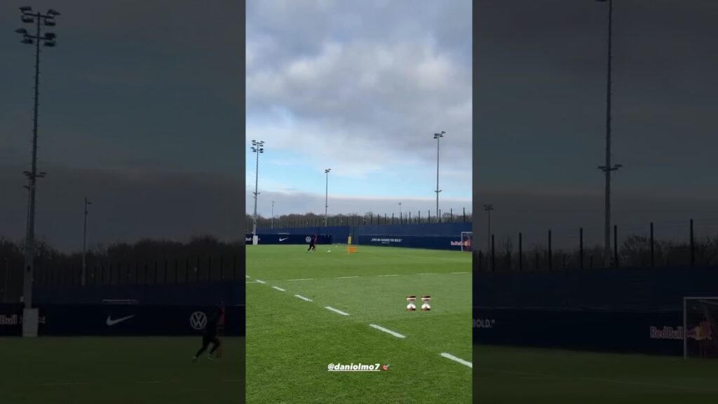 Spectacular goal by Dani Olmo in RB Leipzig's training session! #shorts