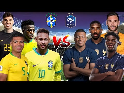 Brazil 🇧🇷 🆚 France 🇫🇷 (Kylian Mbappé, Neymar, Vini Jr, Casemiro, Ederson, Dembélé, Tchouaméni) 🔥🤯