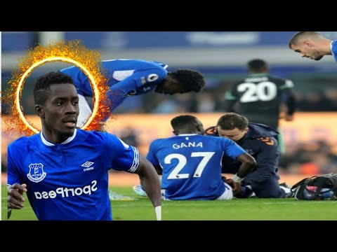 Blessure Idrissa Gueye pendant le match Everton vs Tottenham