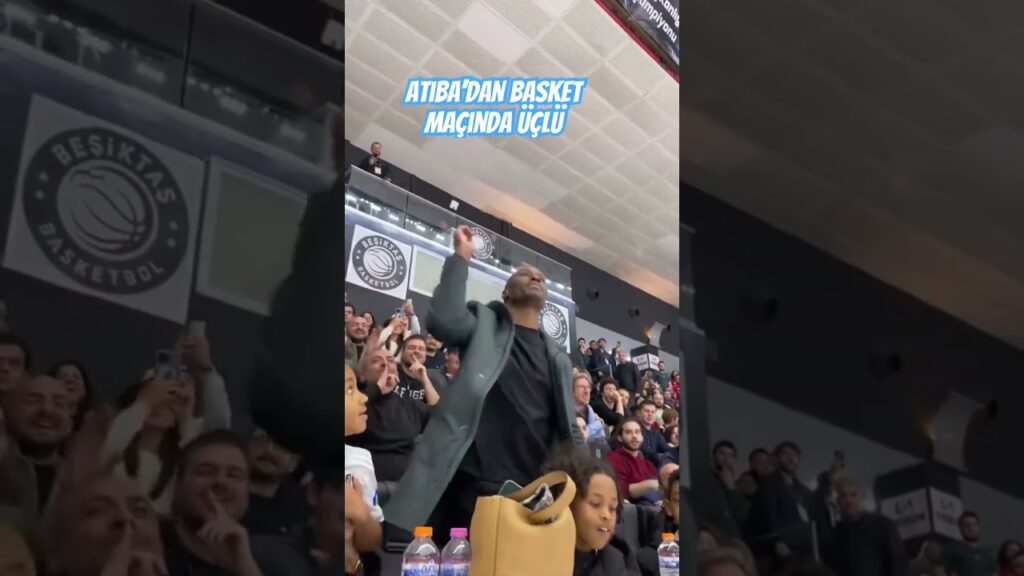 Beşiktaş Emlakjet-Anadolu Efes maçını izleyen eski futbolcu Atiba Hutchinson taraftara üçlü çektirdi